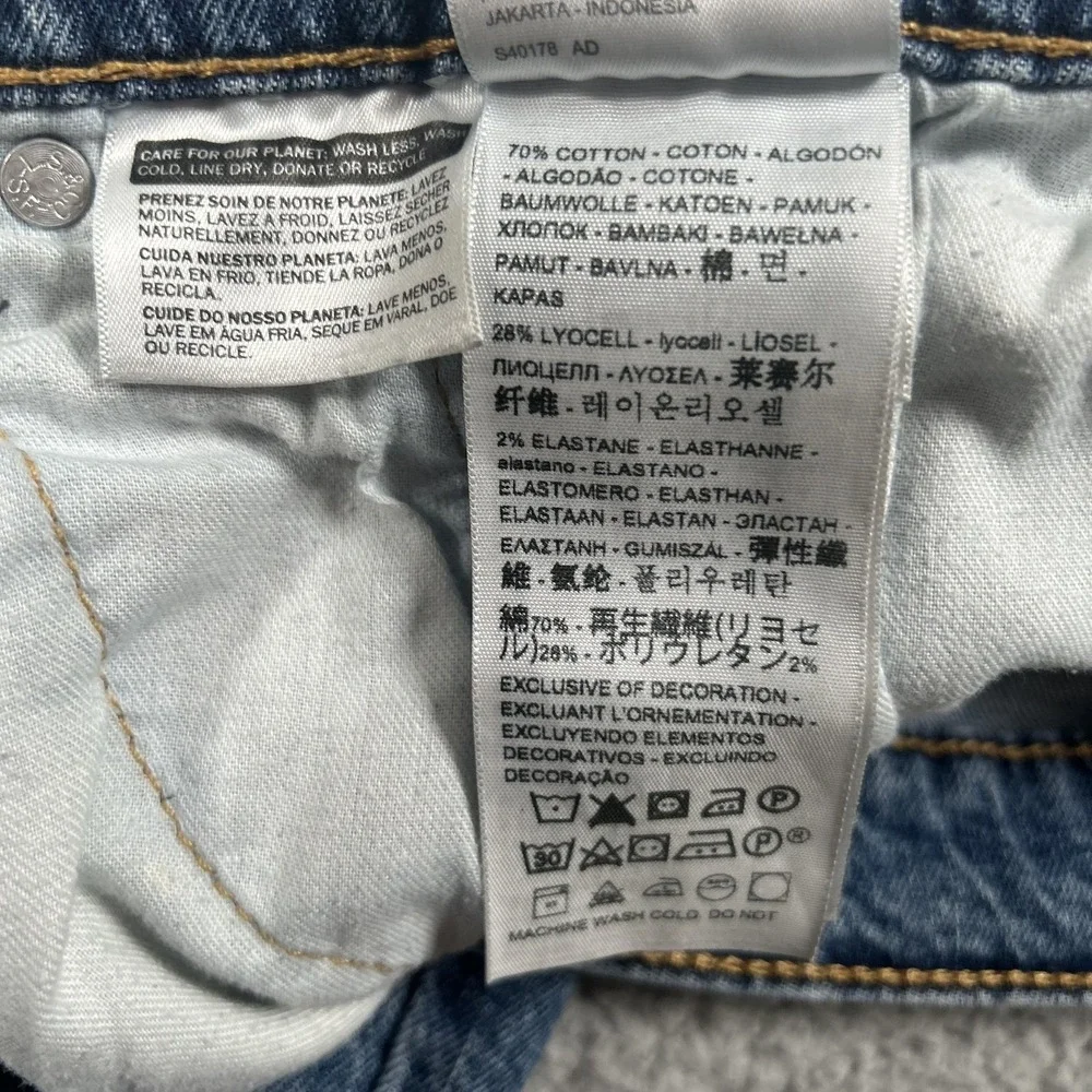 Levis 514 Jeans‎ Mens 36x32 Blue Straight Leg Stretch Denim Pants Medium Wash